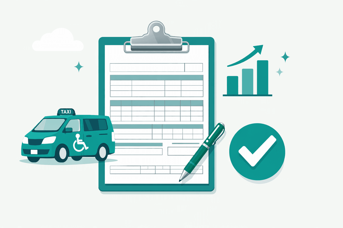 【完全ガイド】介護タクシーの輸送実績報告書の書き方｜全項目を1つずつ解説
