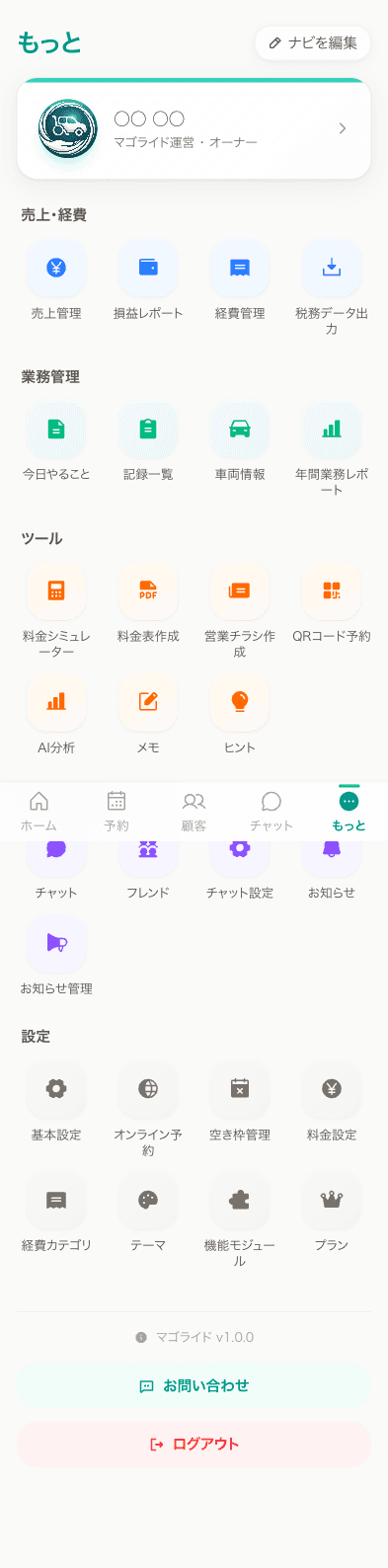 80以上の専用機能一覧