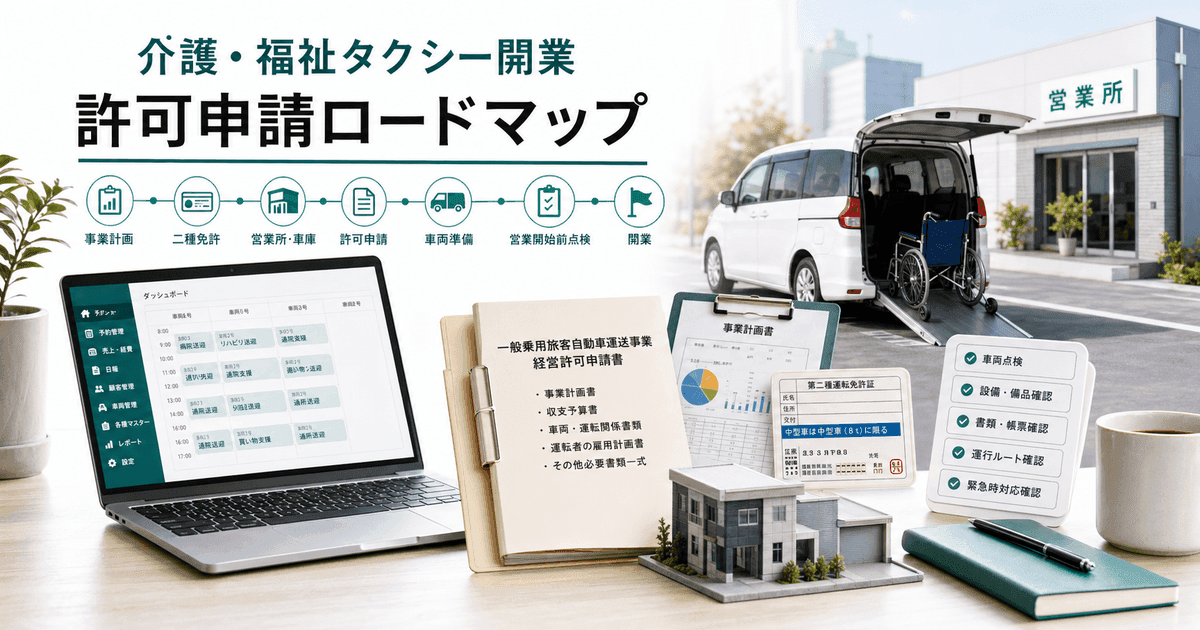 介護タクシー 必要な資格と免許 完全ガイド|4つの資格・取得方法・費用【2026年版】