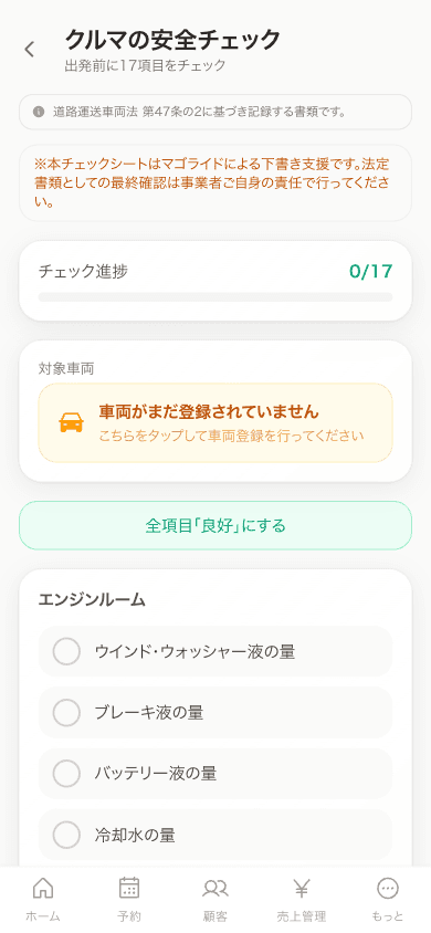 日常点検 (17項目)